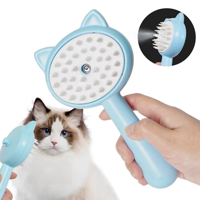 Cat Steam Grooming Brush | Electric Spray Pet Brush