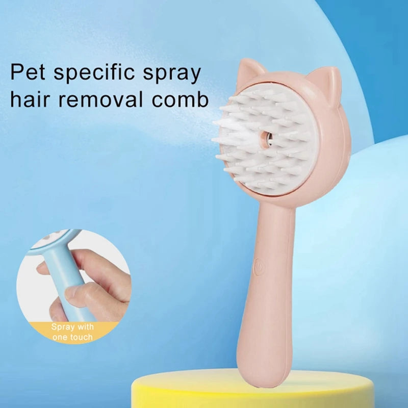 Cat Steam Grooming Brush | Electric Spray Pet Brush