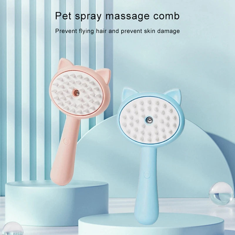 Cat Steam Grooming Brush | Electric Spray Pet Brush