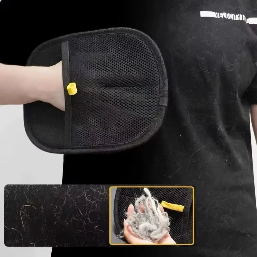 Pet Hair Removal Gloves | Double-Sided Grooming & De-Shedding Gloves for Cats & Dogs