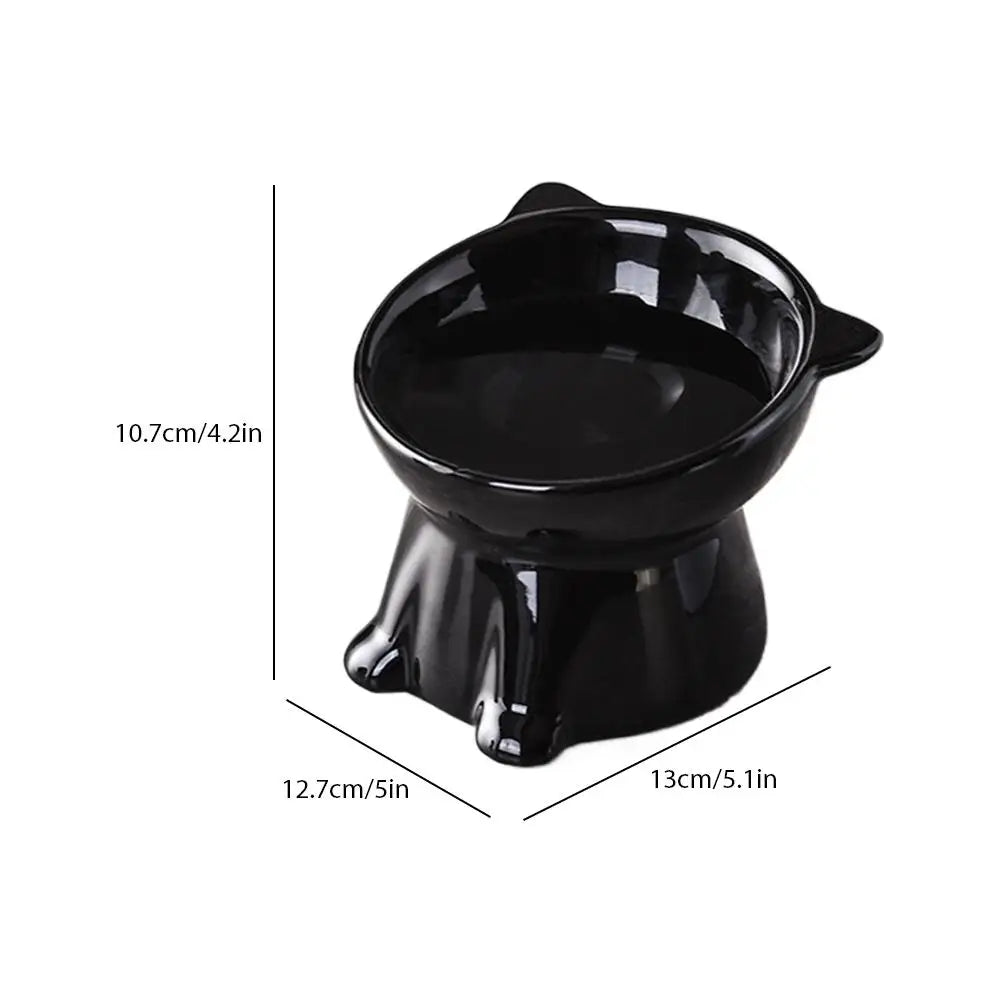 Tilted Cat & Dog Bowl – Whisker-Friendly, Non-Slip Pet Food Bowl
