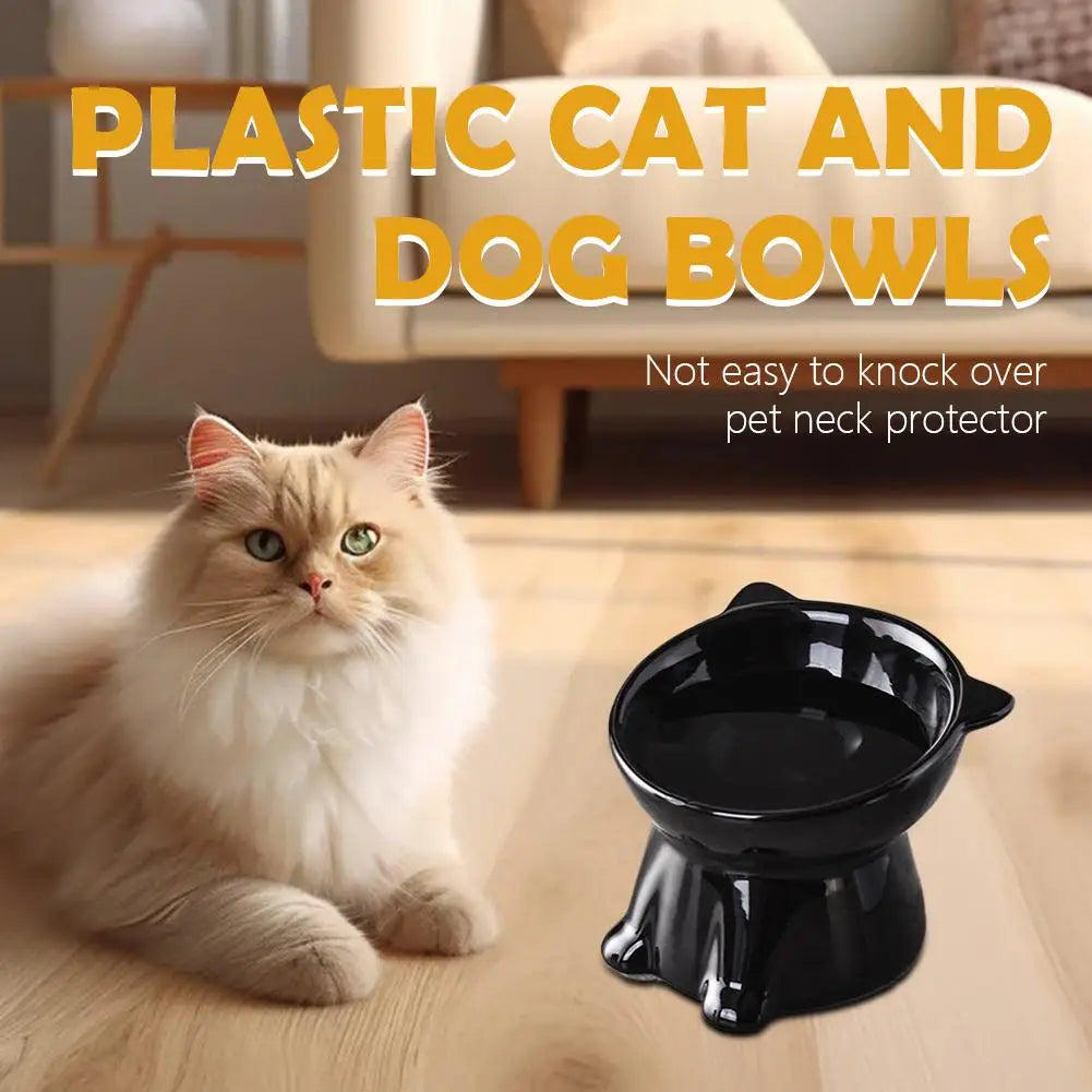 Tilted Cat & Dog Bowl – Whisker-Friendly, Non-Slip Pet Food Bowl