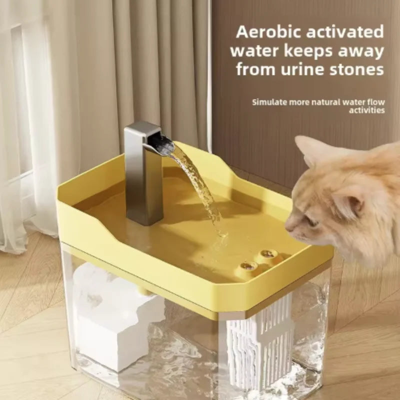 Cat Water Fountain with Auto Filter & Pump – Silent Recirculating Dispenser