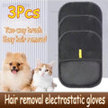 Pet Hair Removal Gloves | Double-Sided Grooming & De-Shedding Gloves for Cats & Dogs