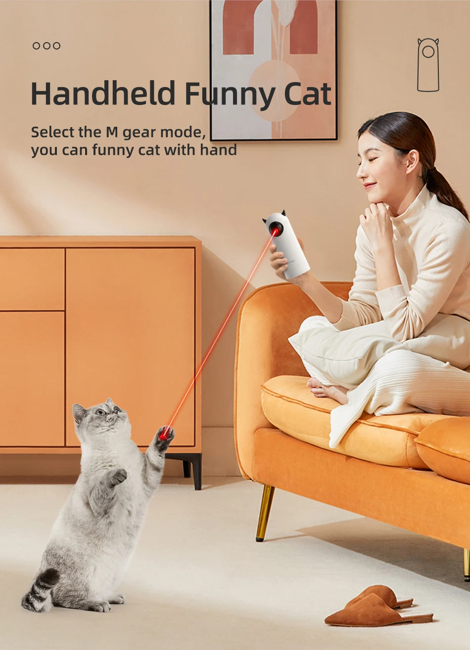 Automatic LED Laser Cat Toy – Interactive Smart Teaser for Indoor Cats