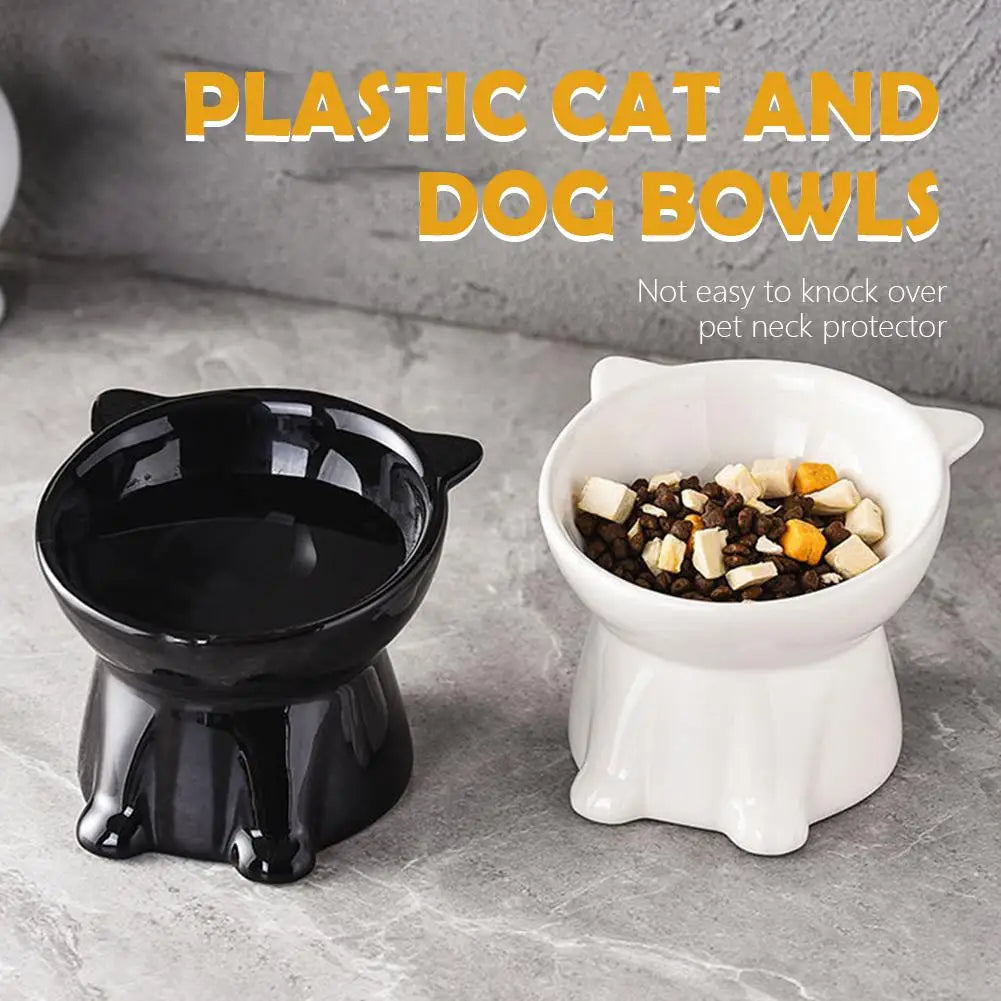 Tilted Cat & Dog Bowl – Whisker-Friendly, Non-Slip Pet Food Bowl