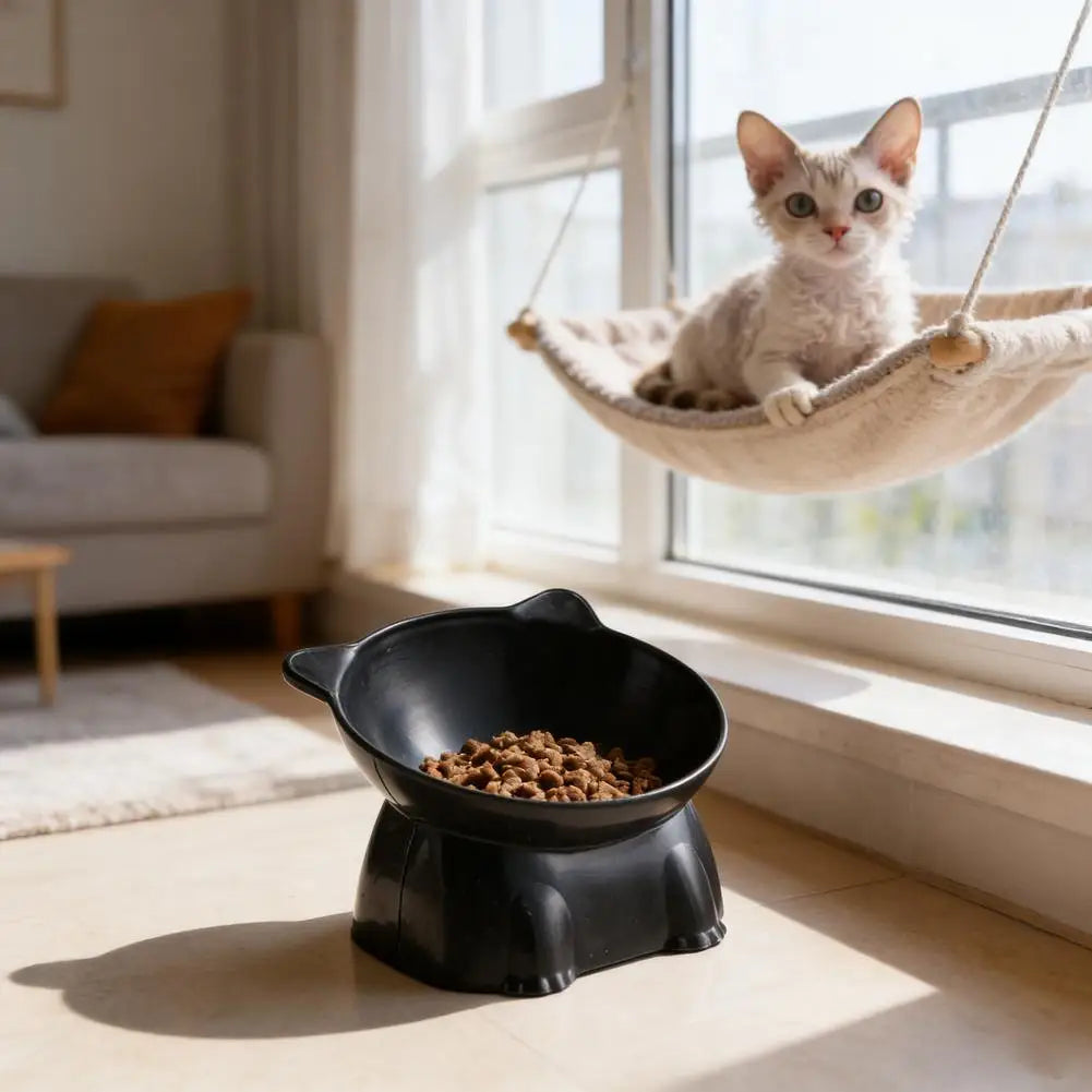 Tilted Cat & Dog Bowl – Whisker-Friendly, Non-Slip Pet Food Bowl