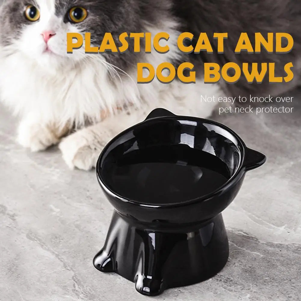 Tilted Cat & Dog Bowl – Whisker-Friendly, Non-Slip Pet Food Bowl