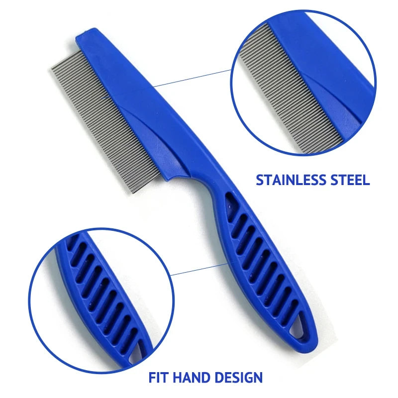 Flea Comb Set for Cats – 3-Piece Fine-Tooth Grooming Kit