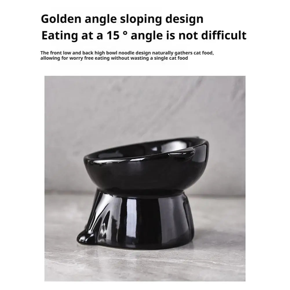 Tilted Cat & Dog Bowl – Whisker-Friendly, Non-Slip Pet Food Bowl