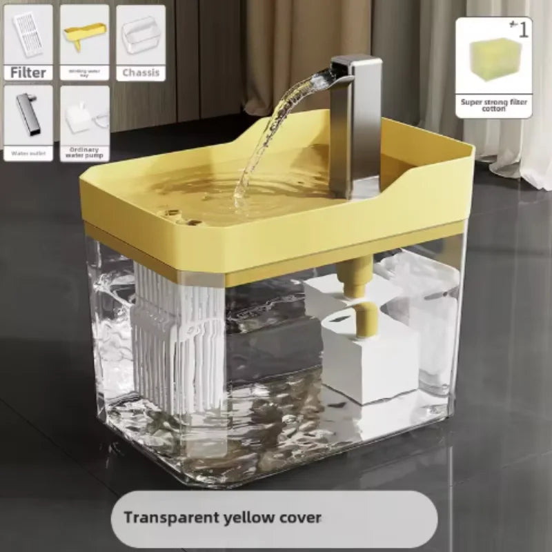Cat Water Fountain with Auto Filter & Pump – Silent Recirculating Dispenser