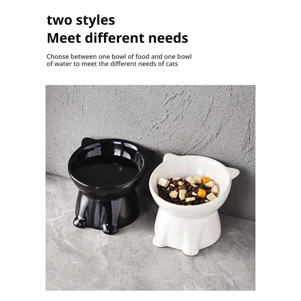 Tilted Cat & Dog Bowl – Whisker-Friendly, Non-Slip Pet Food Bowl