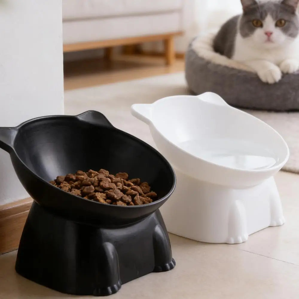 Tilted Cat & Dog Bowl – Whisker-Friendly, Non-Slip Pet Food Bowl