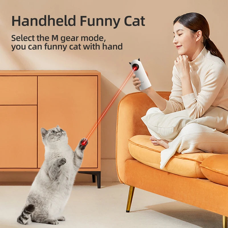 Automatic LED Laser Cat Toy – Interactive Smart Teaser for Indoor Cats